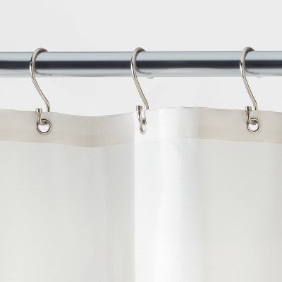 71"x71" RPET Fabric Mid Weight Shower Liner Ivory - Threshold