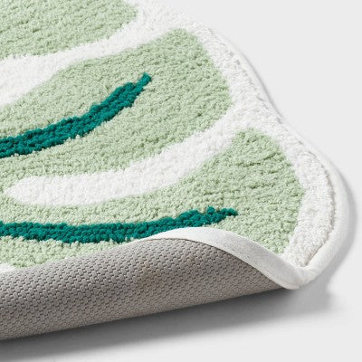 Leaf Shaped Machine Washable Non-Slip Bath Rug Green - Room Essentials (LOCAL PICKUP ONLY)