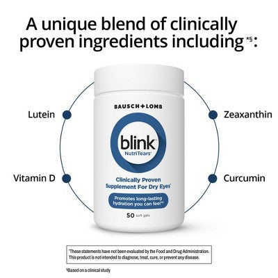 Blink NutriTears Supplement for Dry Eyes Softgels - 50ct