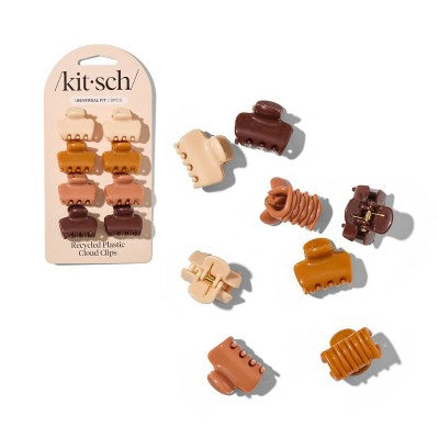 Kitsch-Mass Recycled Plastic Mini Cloud Claw Clips Set - Sedona - 8ct