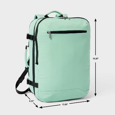 35L Travel Backpack - Open Story? Sage Green: Softside Water Repellent Twill