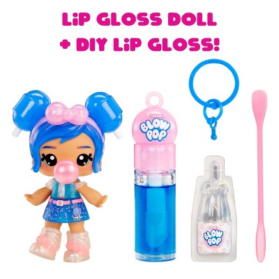 Yummiland x Licensed Sweets Lip Gloss Doll: Blow Pop Includes DIY Lip Gloss + Removable Keychain