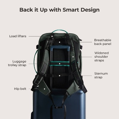 Bagsmart Blast Pro 40L Travel Backpack - Green