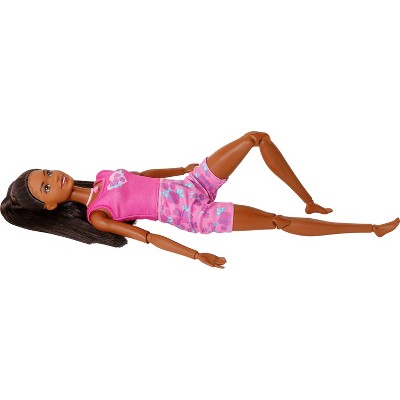 Barbie Mindful Moves Fashion Doll in Yoga Clothes with Audio, Lights and Music, Black Hair and Pet
