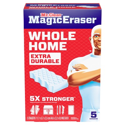 Mr. Clean Unscented Magic Eraser Whole Home Extra Durable Multi-Purpose Cleaner - 5ct