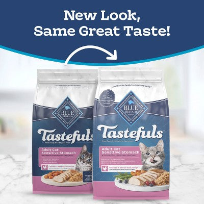 Blue Buffalo Tastefuls Sensitive Stomach Natural Adult Dry Cat Food with Chicken - 5lbs