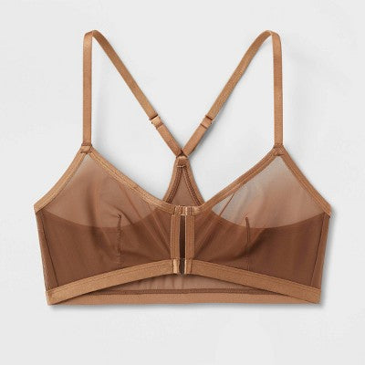 Women's Mesh Triangle Bralette - Auden Brown L