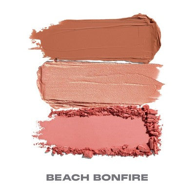 Morphe Cheek Thrills Multi-Finish Face Trio - Beach Bonfire - 10.8g: No Fragrance, Talcum-Free, Buildable Coverage
