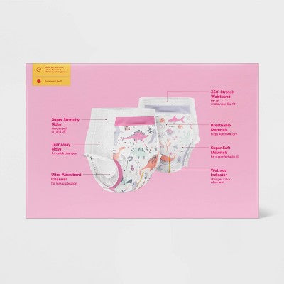 Girls' Disposable Training Pants - 2T-3T - 94ct - up&up