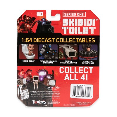 Skibidi Toilet Diecast Single Parasite Disabler Laser Tank Mini Figure - 1:64 Scale