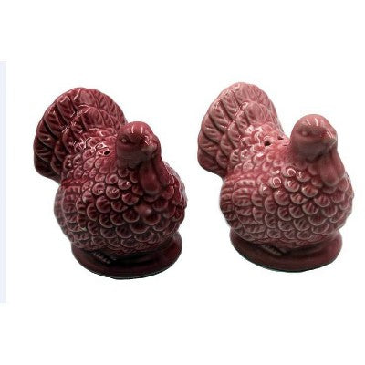 Thanksgiving Turkey Salt and Pepper Shaker Pink - Bullseye's Playground