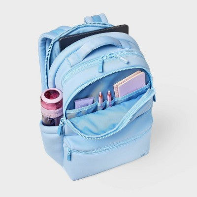 14L Faux Neoprene Backpack - All In Motion Blue: Water Repellent, High School Use