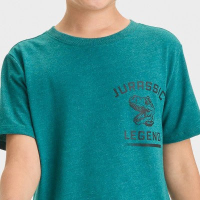 Boys' Short Sleeve Dinosaur 'Jurassic Legend' Graphic T-Shirt M