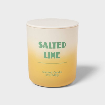 12oz Frosted Ombre Jar Candle Salted Lime - Room Essentials