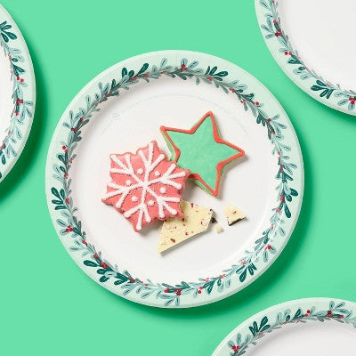Holiday Disposable Plates - Holly - 10" - 24ct - up&up