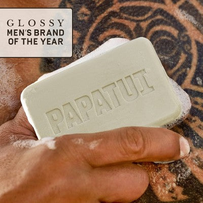 Papatui Men's Exfoliating and Hydrating Sulfate-Free Mango Butter, Avocado Oil and Ceramides Mini Bar Soap - Cedar Sport - 1.4oz