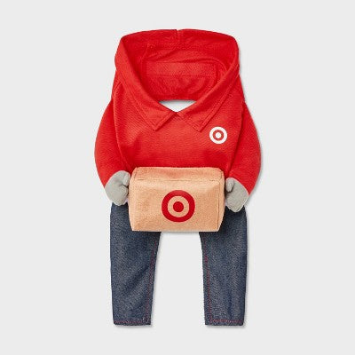 Target Team Member Jeans Dog Frontal Costume - Boots & Barkley Red XL