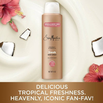 SheaMoisture Whole Body Deodorant Spray - Coconut & Hibiscus, Aluminum Free - 4oz