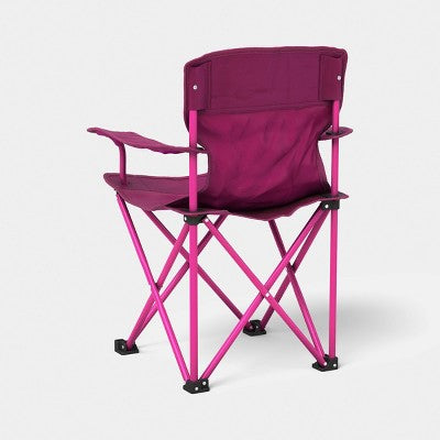 Kids' Foldable Quad Outdoor Portable Camping Chair Berry/Pink - Sun Squad (LOCAL PICKUP ONLY)