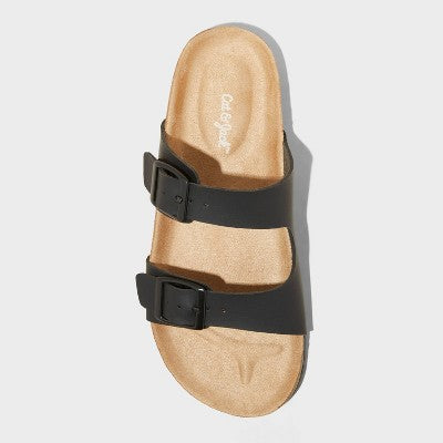 Kids' Drew Footbed Sandals - Cat & Jack Black 1