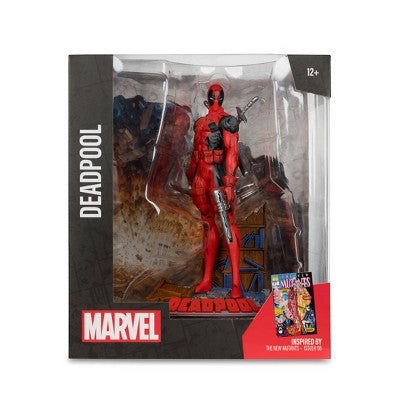 Marvel Deadpool 1:10th Scale Action Figure with Art Card: 22 Points of Articulation, Metal & Plastic Material