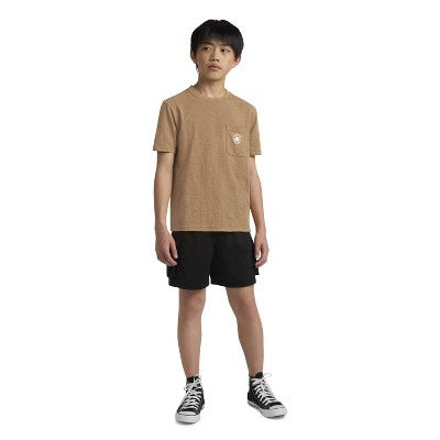 Converse Boys' Short Sleeve Pocket Logo T-Shirt - Tan M