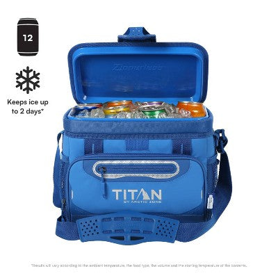 Titan by Arctic Zone Deep Freeze Zipperless Hardbody 12 Cans/8 qt Cooler - Cerulean Blue