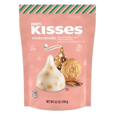 HERSHEY'S KISSES Christmas Candy Chocolate Snickerdoodle Cookies Stand Up Pouch - 6.5oz