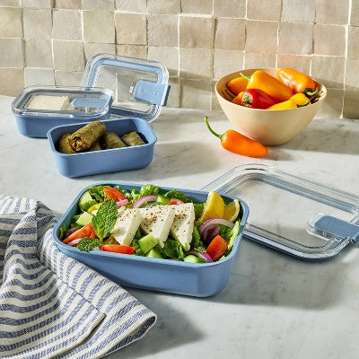 3c Meal Prep Food Storage Container Blue - Figmint