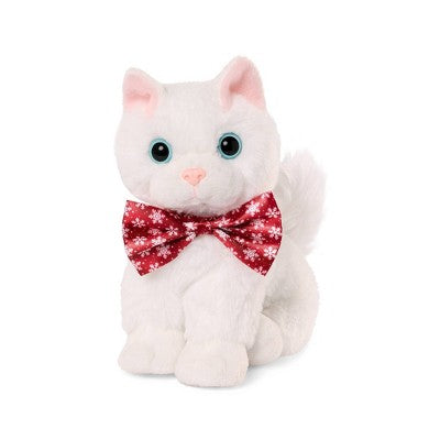 Our Generation Holiday Kitten Snowball Limited-Edition 6" Posable Pet Cat Plushie Stuffed Animal