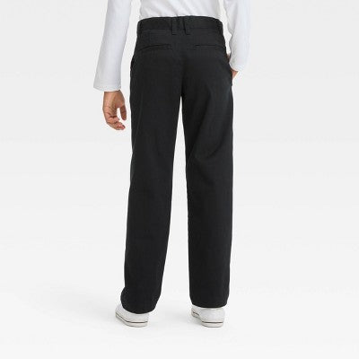 Boys' Straight Fit Uniform Pants - Cat & Jack Black 7