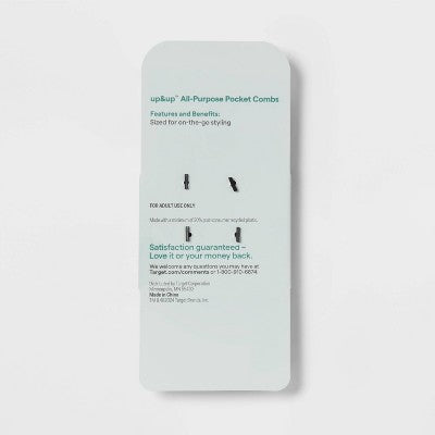 Pocket Styling Comb - 2pk - up&up