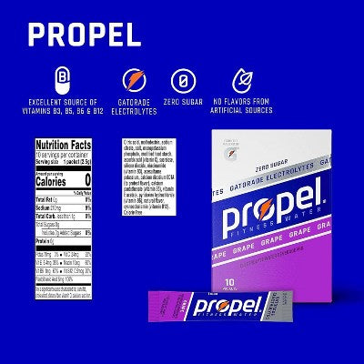 Propel Grape Sports Drink Mix - 10ct/.88oz