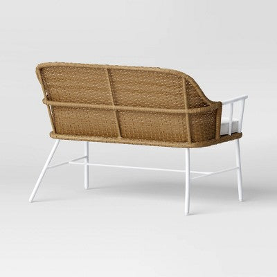 Lenwood Steel Outdoor Patio Garden Bench Brown - Threshold designed with Studio McGee (LOCAL PICKUP ONLY)