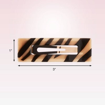 scunci Large Rectangular Fashion Snap Clips - Assorted Colors - All Hair- 4pcs