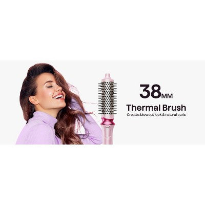 Wavytalk Heatwave Pro 5-in-1 Curling Wand Set, Includes Thermal Brush and 4 Interchangeable Ceramic Barrel for Multiple Styles, Model 350S