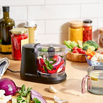 KitchenSmith 1.5 Cups 100W Mini Food Chopper Black