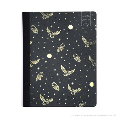 Yoobi Composition Book 7.5"x9.75" College Ruled with Pen Gray Owls