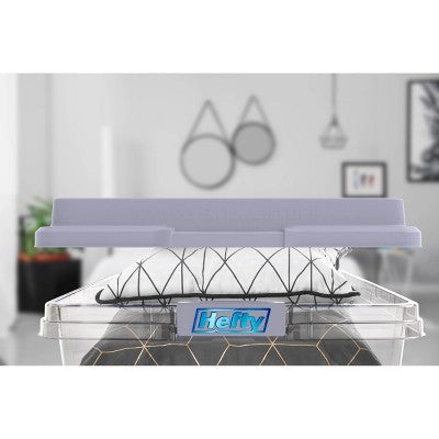 Hefty 63qt Hi-Rise Underbed Clear Storage: Plastic Utility Bin with Locking Handles & Latches, Long Universal Storage (LOCAL PICKUP ONLY)