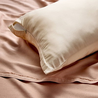 Blissful Rayon from Bamboo 400 Thread Count Body Pillow Cover Natural - Casaluna