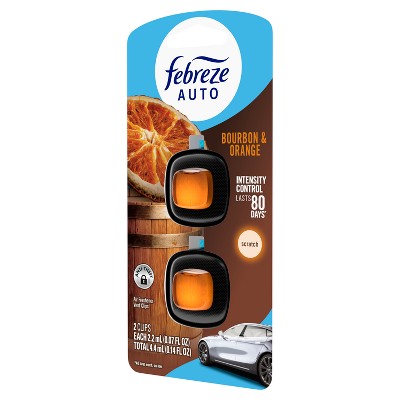 2ct Febreze Auto Bourbon and Orange