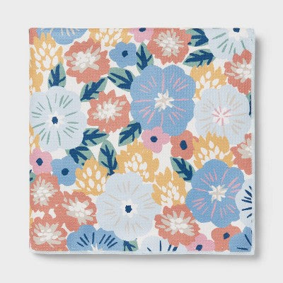 2pc Quick Dry All Over Floral Waffle Oversize Bath Towel - Room Essentials