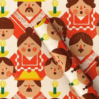 Cecilia Ruiz 25 sq ft Family Singing Christmas Gift Wrap - Wondershop (LOCAL PICKUP ONLY)