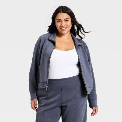 Women's Sandwash Zip-Up - A New Day Blue 3X