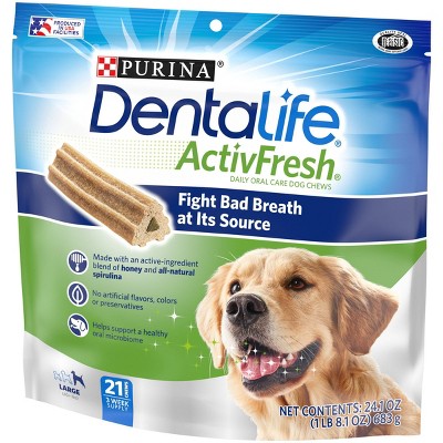 Purina Dentalife ActivFresh Large Chicken Chewy Dog Treats - 21ct 24.1oz