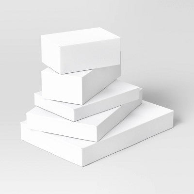 10pc White Assorted Christmas Gift Boxes - Wondershop