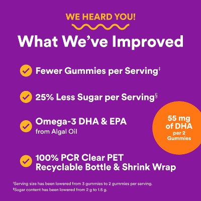 SmartyPants Toddler Plus Multivitamin & Omegas Gummies with Vitamins C, D3, B12 & Zinc - 60ct