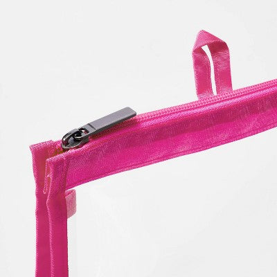 Clear Toiletry Bag Magenta - Open Story?