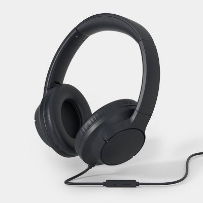 Premium Over-Ear Folding Wired Headphones - heyday Black