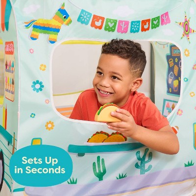 B. toys Good-to-Go Food Truck Pop-Up Tent - 43pc Indoor Play Tent for Toddlers